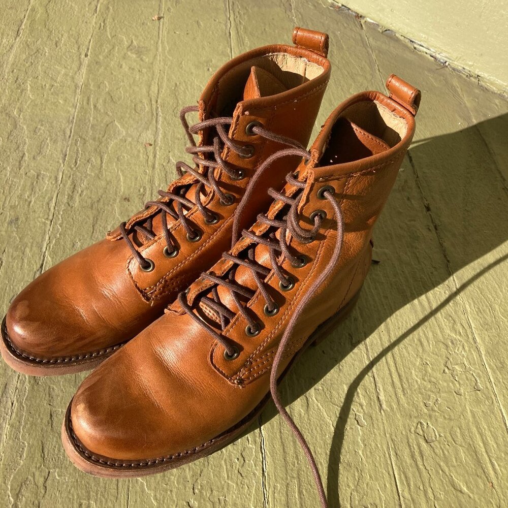 FRYE Veronica Combat Boots | Whiskey | 5.5